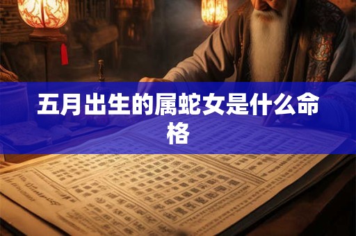 五月出生的属蛇女是什么命格 五月出生的属蛇女是什么命格