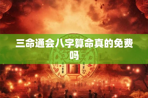 三命通会八字算命真的免费吗