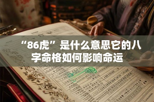 “86虎”是什么意思它的八字命格如何影响命运