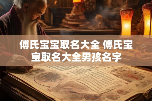傅氏宝宝取名大全 傅氏宝宝取名大全男孩名字