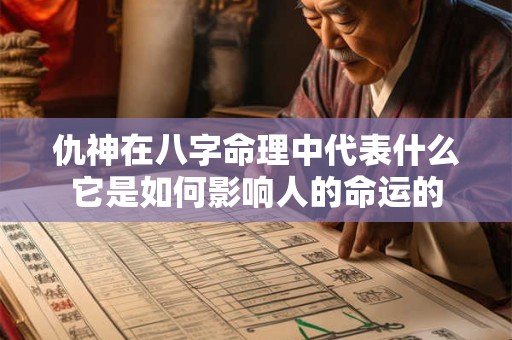仇神在八字命理中代表什么它是如何影响人的命运的