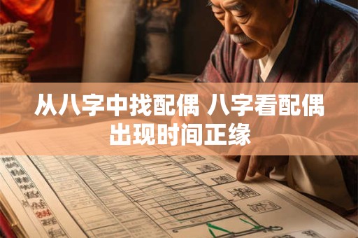 从八字中找配偶 八字看配偶出现时间正缘