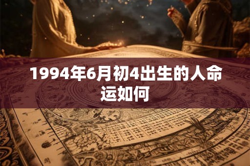 1994年6月初4出生的人命运如何