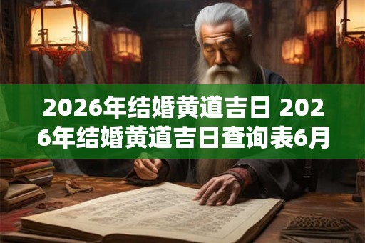 2026年结婚黄道吉日 2026年结婚黄道吉日查询表6月