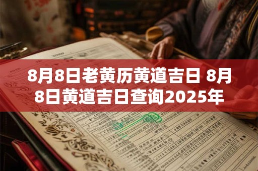 8月8日老黄历黄道吉日 8月8日黄道吉日查询2025年