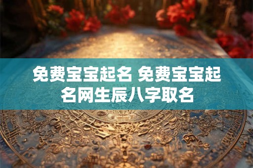 免费宝宝起名 免费宝宝起名网生辰八字取名
