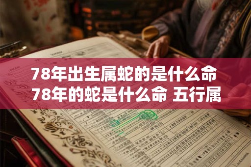 78年出生属蛇的是什么命 78年的蛇是什么命 五行属什么