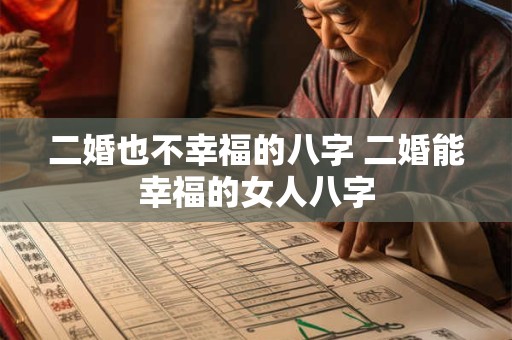 二婚也不幸福的八字 二婚能幸福的女人八字 二婚也不幸福的八字 二婚能幸福的女人八字