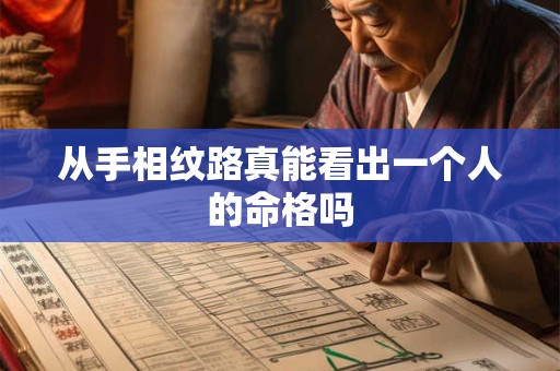 从手相纹路真能看出一个人的命格吗
