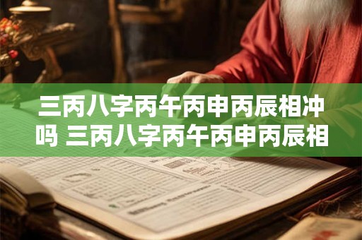 三丙八字丙午丙申丙辰相冲吗 三丙八字丙午丙申丙辰相冲吗为什么