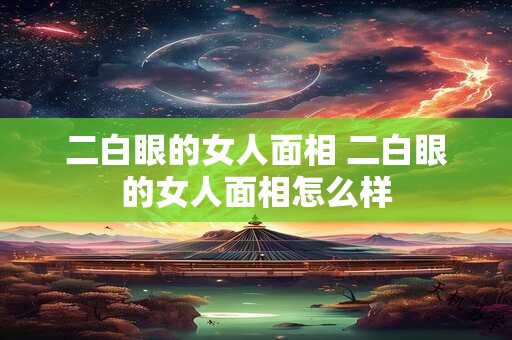 二白眼的女人面相 二白眼的女人面相怎么样