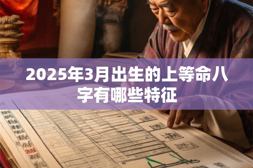 2025年3月出生的上等命八字有哪些特征