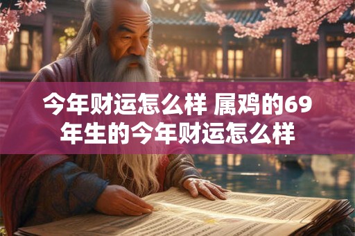 今年财运怎么样 属鸡的69年生的今年财运怎么样