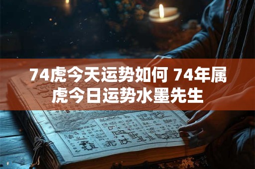 74虎今天运势如何 74年属虎今日运势水墨先生