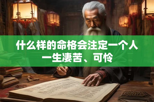 什么样的命格会注定一个人一生凄苦、可怜