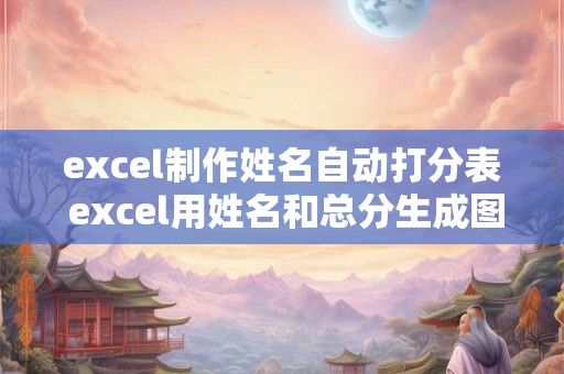 excel制作姓名自动打分表 excel用姓名和总分生成图表