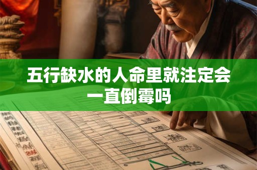 五行缺水的人命里就注定会一直倒霉吗