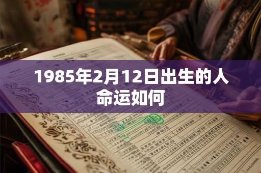 1985年2月12日出生的人命运如何