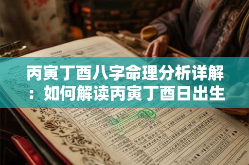 丙寅丁酉八字命理分析详解：如何解读丙寅丁酉日出生者的命运