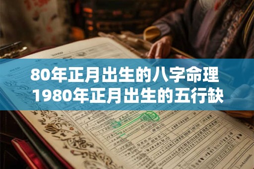 80年正月出生的八字命理 1980年正月出生的五行缺什么