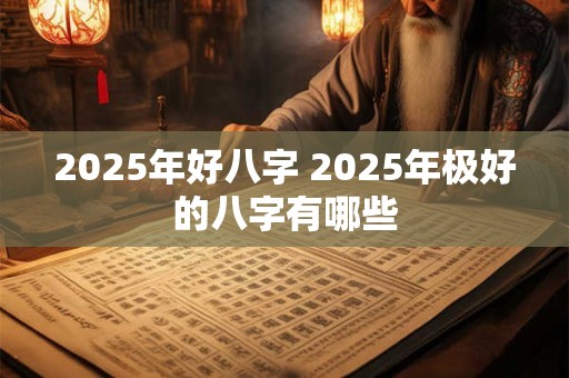 2025年好八字 2025年极好的八字有哪些
