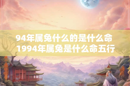 94年属兔什么的是什么命 1994年属兔是什么命五行属什么 94年属兔什么的是什么命 1994年属兔是什么命五行属什么