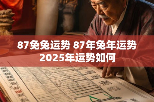 87免兔运势 87年兔年运势2025年运势如何