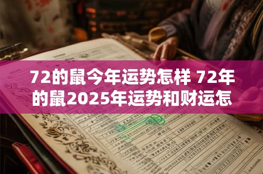 72的鼠今年运势怎样 72年的鼠2025年运势和财运怎么样