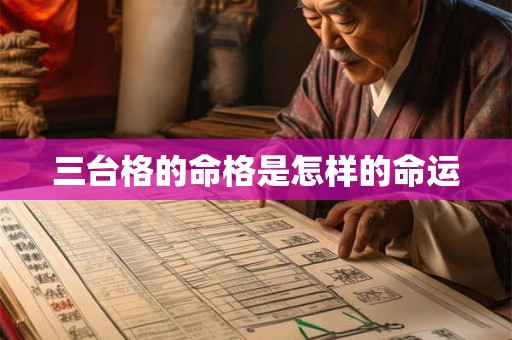 三台格的命格是怎样的命运