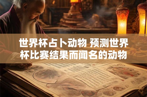 世界杯占卜动物 预测世界杯比赛结果而闻名的动物