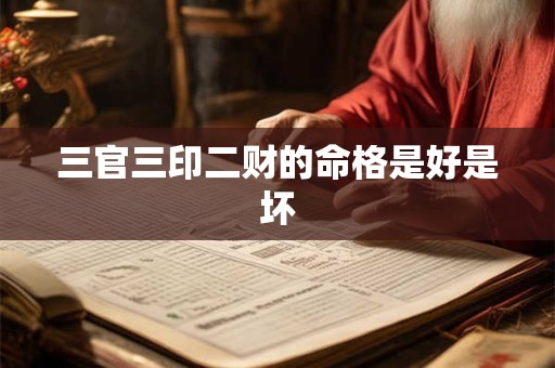 三官三印二财的命格是好是坏