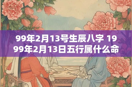 99年2月13号生辰八字 1999年2月13日五行属什么命