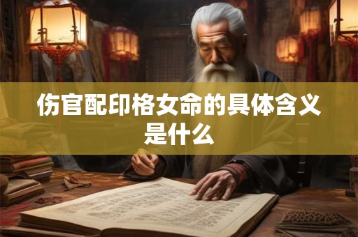 伤官配印格女命的具体含义是什么
