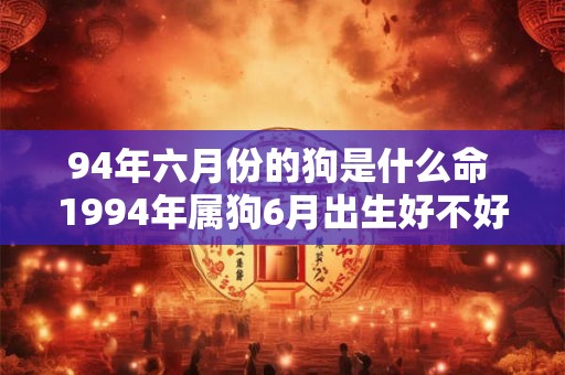 94年六月份的狗是什么命 1994年属狗6月出生好不好