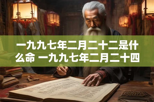 一九九七年二月二十二是什么命 一九九七年二月二十四出生的人合命好吗