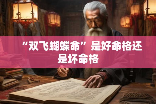 “双飞蝴蝶命”是好命格还是坏命格