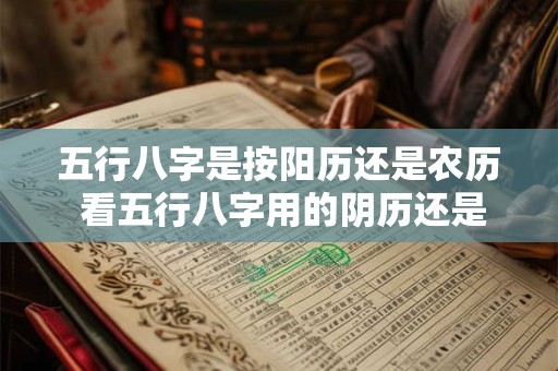 五行八字是按阳历还是农历 看五行八字用的阴历还是阳历生日