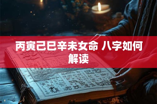 丙寅己巳辛未女命 八字如何解读