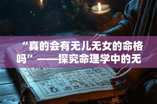 “真的会有无儿无女的命格吗”——探究命理学中的无子无女现象