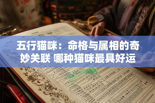 五行猫咪：命格与属相的奇妙关联 哪种猫咪最具好运