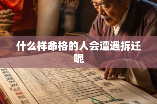 什么样命格的人会遭遇拆迁呢