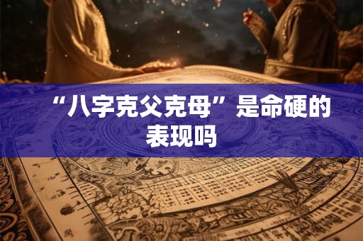 “八字克父克母”是命硬的表现吗
