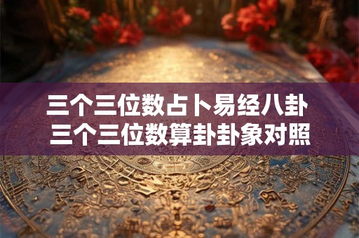 三个三位数占卜易经八卦 三个三位数算卦卦象对照