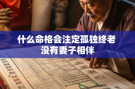 什么命格会注定孤独终老 没有妻子相伴