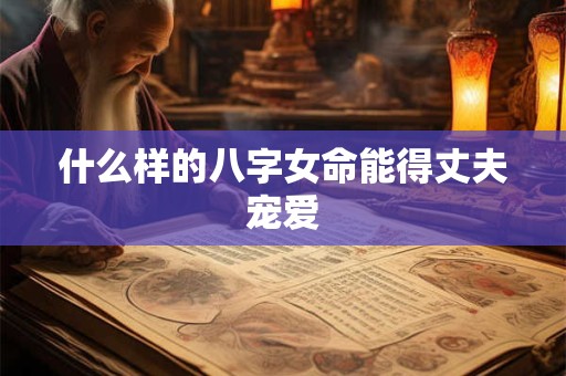 什么样的八字女命能得丈夫宠爱
