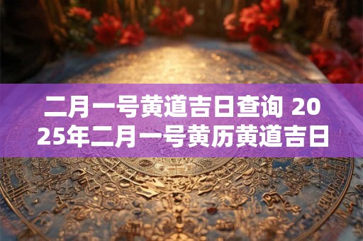 二月一号黄道吉日查询 2025年二月一号黄历黄道吉日查询