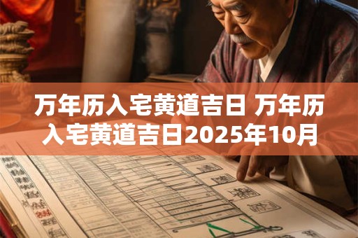 万年历入宅黄道吉日 万年历入宅黄道吉日2025年10月
