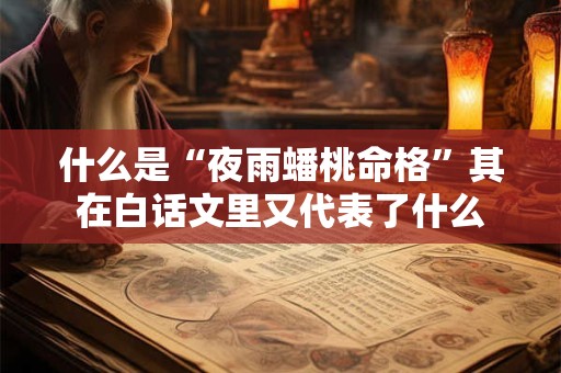 什么是“夜雨蟠桃命格”其在白话文里又代表了什么