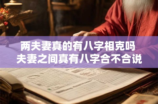 两夫妻真的有八字相克吗 夫妻之间真有八字合不合说法