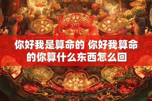 你好我是算命的 你好我算命的你算什么东西怎么回